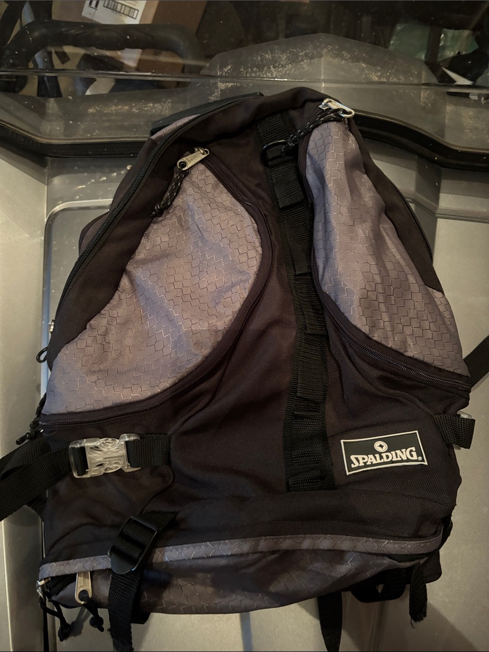 Spalding Black and Gray Convertible Sling Backpack